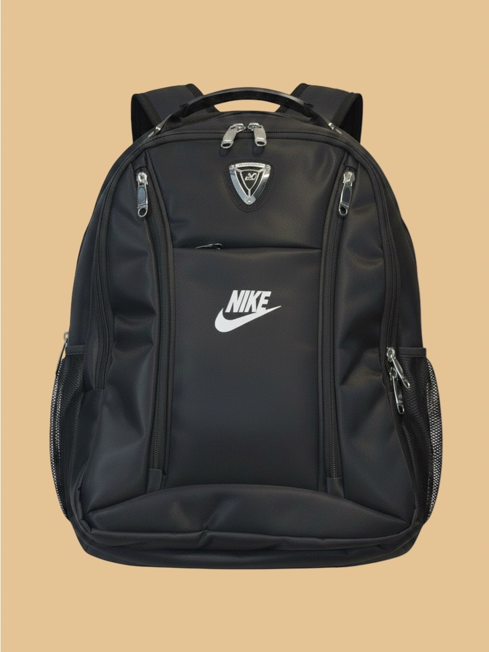 Nike Black Backpack with White Logo - Durable Daily Pack